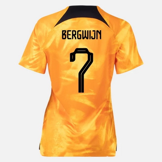 22/23 Steven Bergwijn Netherlands Home Women's Soccer Jersey