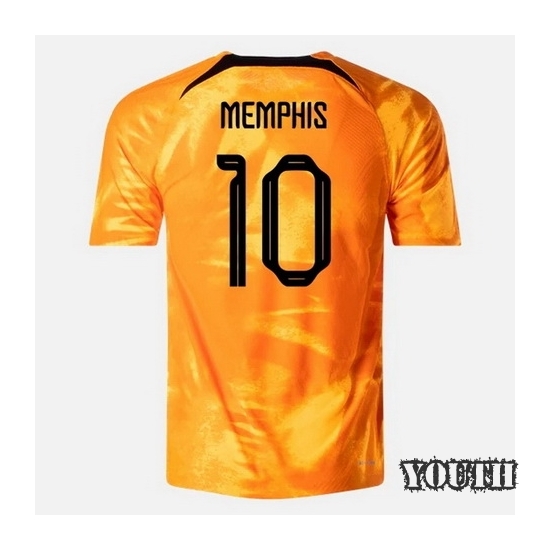 22/23 Memphis Depay Netherlands Home Youth Soccer Jersey