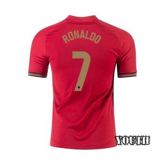 2020 Cristiano Ronaldo Portugal Home Youth Soccer Jersey