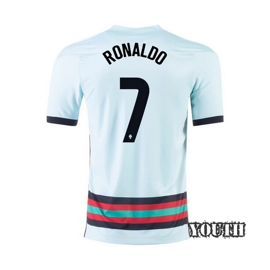 2020 Cristiano Ronaldo Portugal Away Youth Soccer Jersey