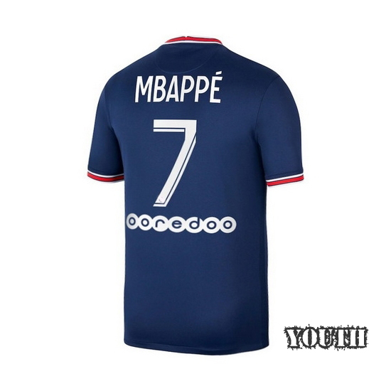 2021/22 Kylian Mbappe Home Youth Soccer Jersey