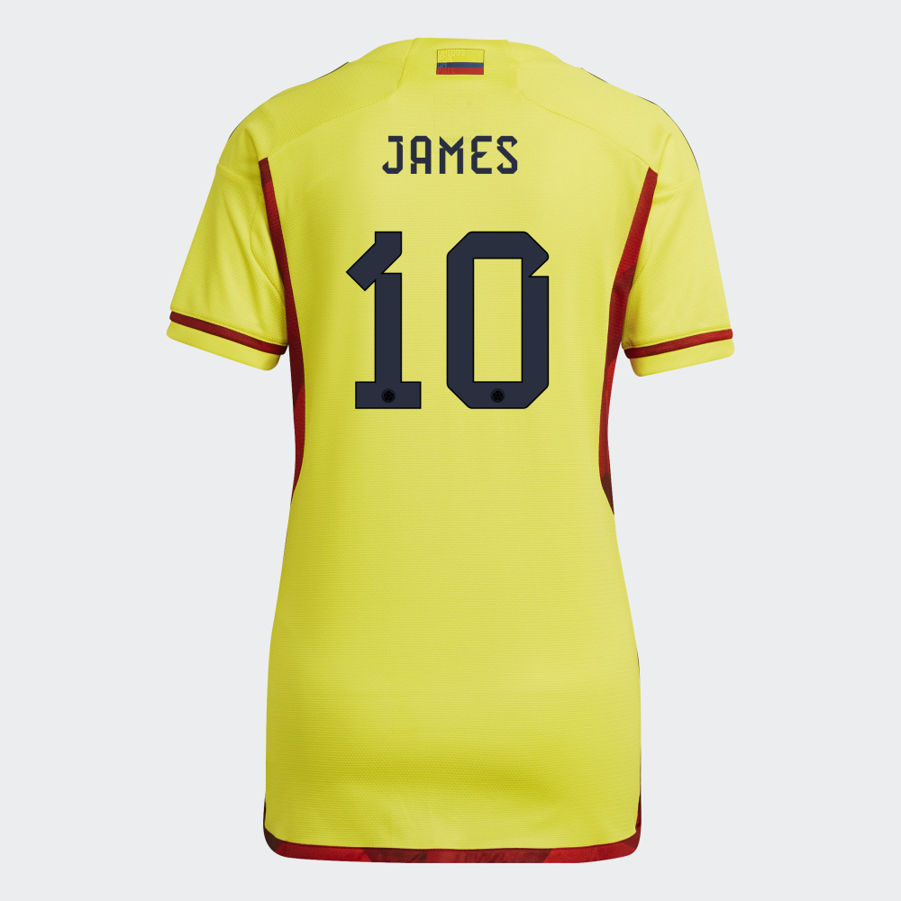 2022/23 James Rodriguez Colombia Home Women's Soccer Jersey