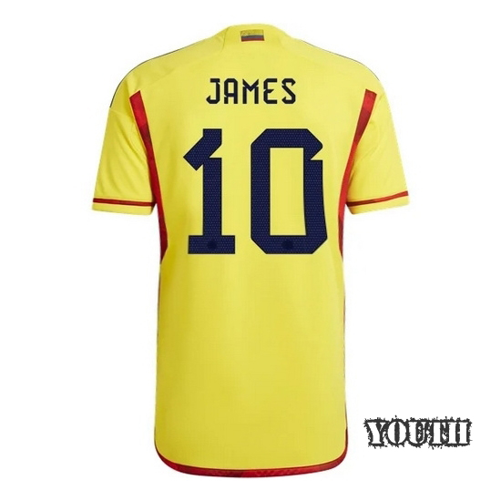 2022/23 James Rodriguez Colombia Home Youth Soccer Jersey