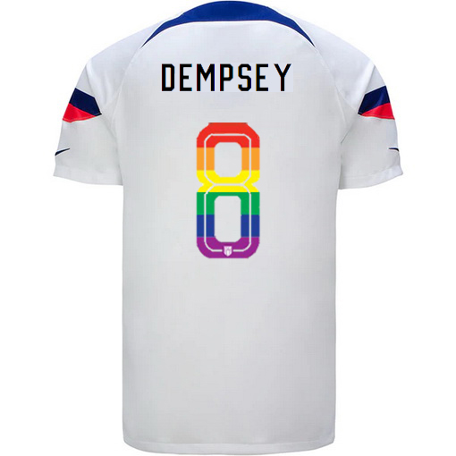 USA White Clint Dempsey 22/23 Men's PRIDE Jersey