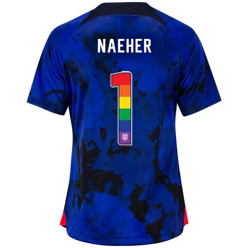 USA Away Alyssa Naeher 22/23 Women's Jersey Rainbow Number