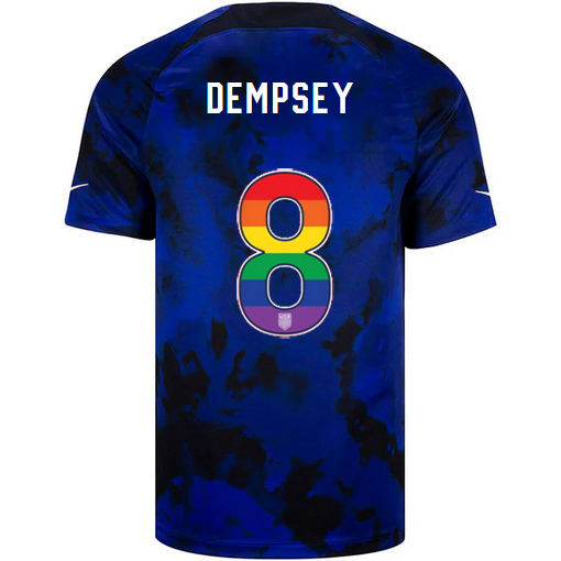 USA Away Clint Dempsey 2022/2023 Men's Jersey Rainbow Number