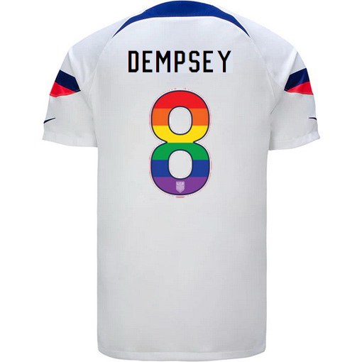 USA Home Clint Dempsey 2022/23 Men's Jersey Rainbow Number