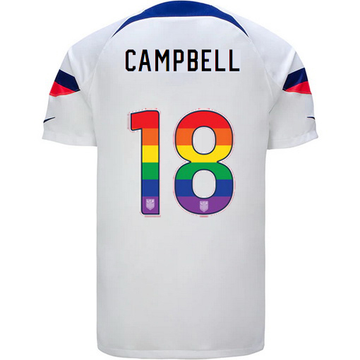 USA Home Jane Campbell 2022/2023 Men's Jersey Rainbow Number