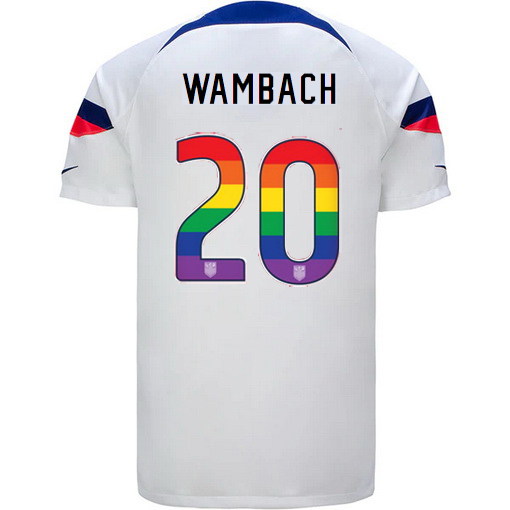 USA Home Abby Wambach 2022/2023 Men's Jersey Rainbow Number