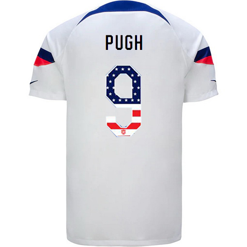 USA White Mallory Pugh 2022/23 Men's Jersey Independence Day
