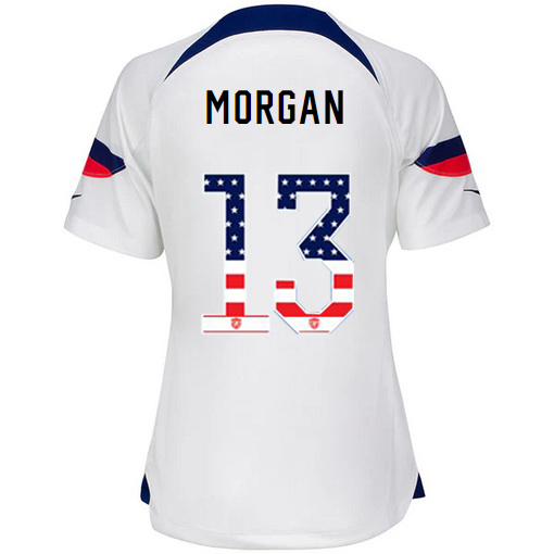 USA White Alex Morgan 2022/2023 Women's Jersey Independence Day