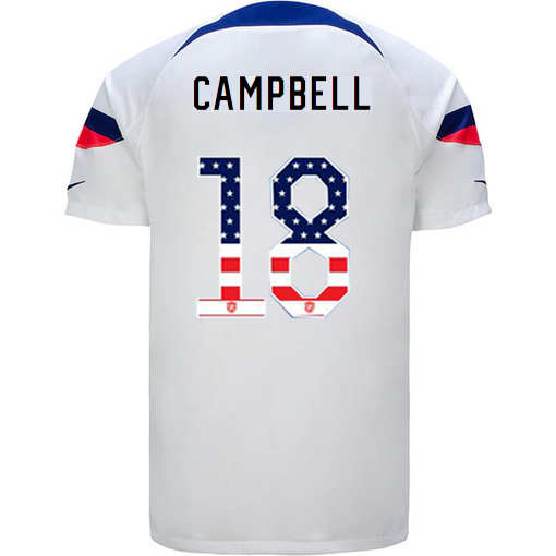USA White Jane Campbell 22/23 Men's Jersey Independence Day