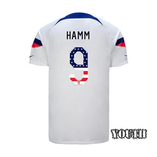 USA White Mia Hamm 22/23 Youth Jersey Independence Day