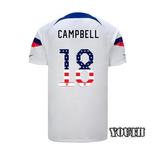 USA White Jane Campbell 22/23 Youth Jersey Independence Day