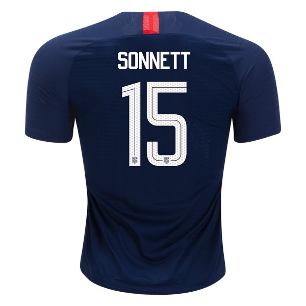 Away Emily Sonnett 2018 USA Authentic Men's Stadium Jersey - Click Image to Close