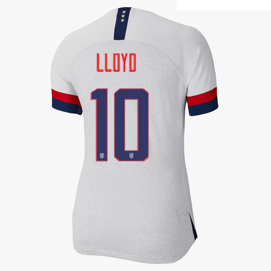 USA Home Carli Lloyd 2019/20 Women's Stadium Jersey 4 Star