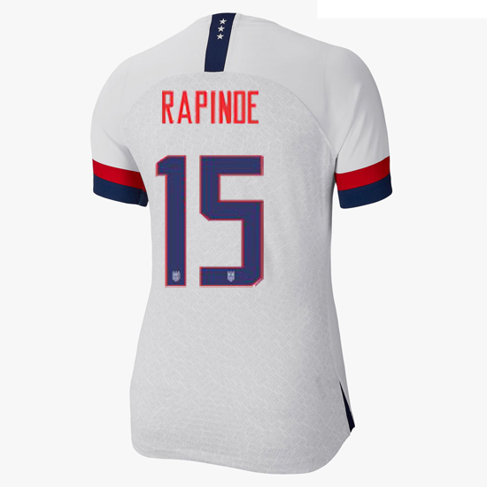 USA Home Megan Rapinoe 2019/2020 Women's Stadium Jersey 4-Star