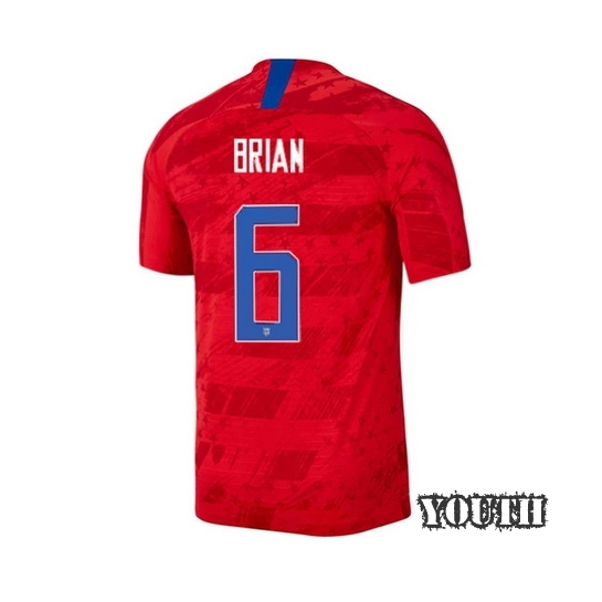 USA Away Morgan Brian 2019/20 Youth Stadium Soccer Jersey