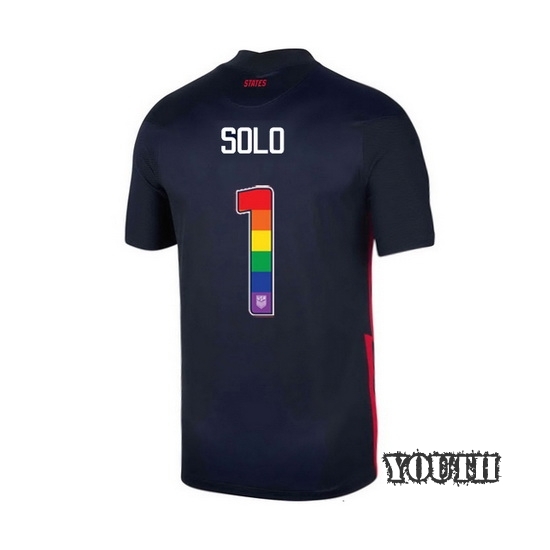 Navy Hope Solo 2020 Youth Stadium Rainbow Number Jersey