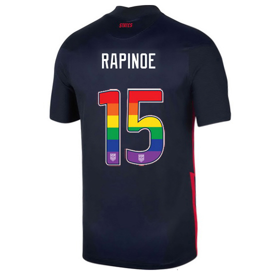 Navy Megan Rapinoe 2020/2021 Men's Stadium Rainbow Number Jersey