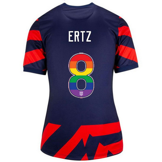 Away Julie Ertz 2021 Women's Stadium Rainbow Number Jersey