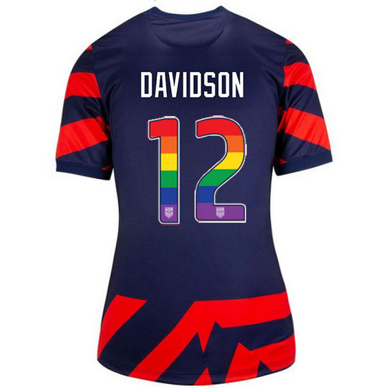 Away Tierna Davidson 2021 Women's Stadium Rainbow Number Jersey