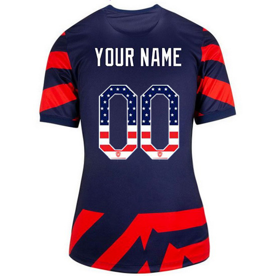 Navy/Red Customized 2021/22 Women's Stadium Jersey Independence Day