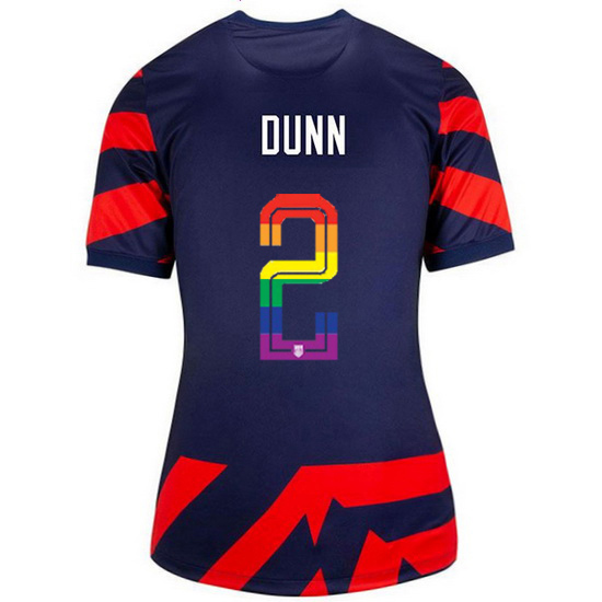 USA Navy/Red #2 Crystal Dunn 21/22 Women's PRIDE Jersey