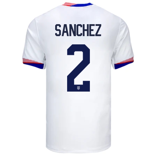 USA Ashley Sanchez 2024 Home Men's Stadium Soccer Jersey
