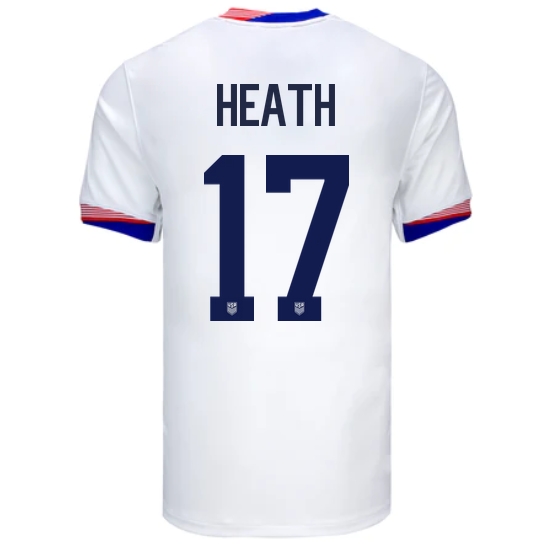 USA Tobin Heath 2024 Home Men's Stadium Soccer Jersey