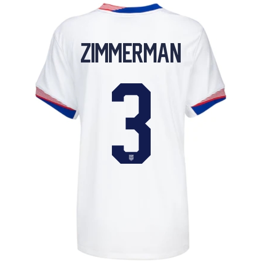 USA Walker Zimmerman 2024 Home Women's Stadium Soccer Jersey