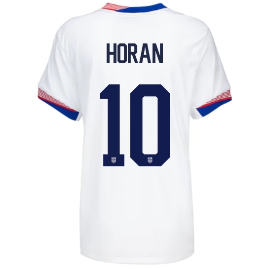 USA Lindsey Horan 2024 Home Women's Stadium Soccer Jersey