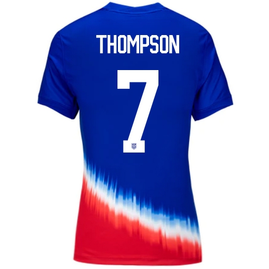 USA Alyssa Thompson 2024 Away Women's Stadium Soccer Jersey