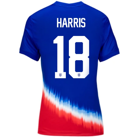 USA Ashlyn Harris 2024 Away Women's Stadium Soccer Jersey