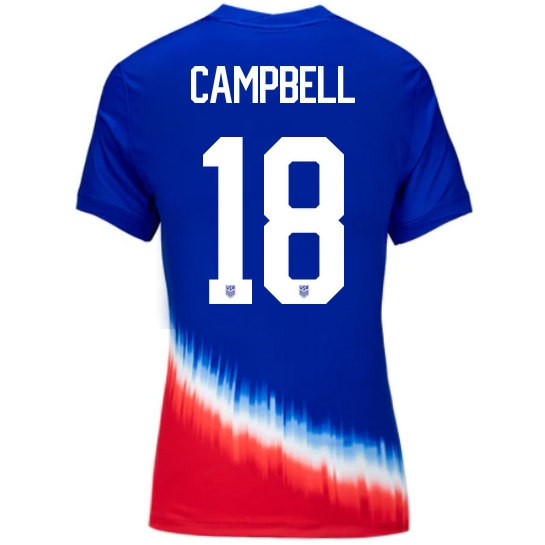 USA Jane Campbell 2024 Away Women's Stadium Soccer Jersey