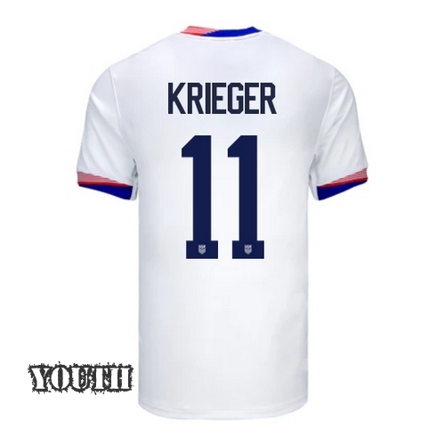 USA Ali Krieger 2024 Home Youth Stadium Soccer Jersey