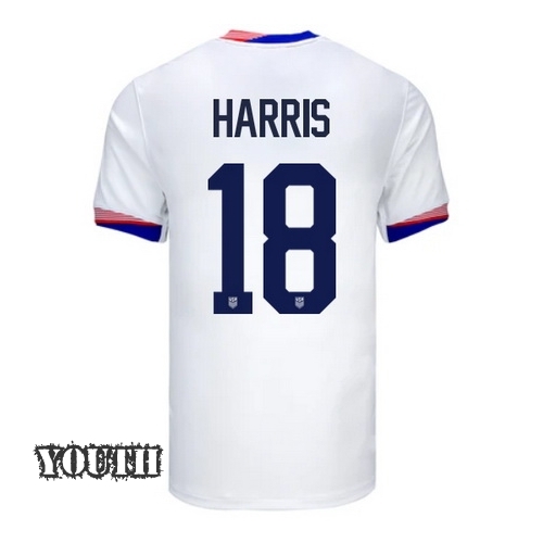 USA Ashlyn Harris 2024 Home Youth Stadium Soccer Jersey