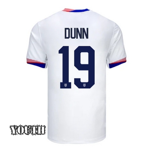 USA Crystal Dunn 2024 Home Youth Stadium Soccer Jersey