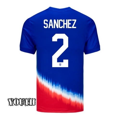 USA Ashley Sanchez 2024 Away Youth Stadium Soccer Jersey