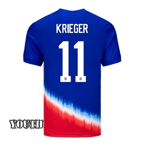 USA Ali Krieger 2024 Away Youth Stadium Soccer Jersey