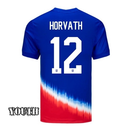 USA Ethan Horvath 2024 Away Youth Stadium Soccer Jersey
