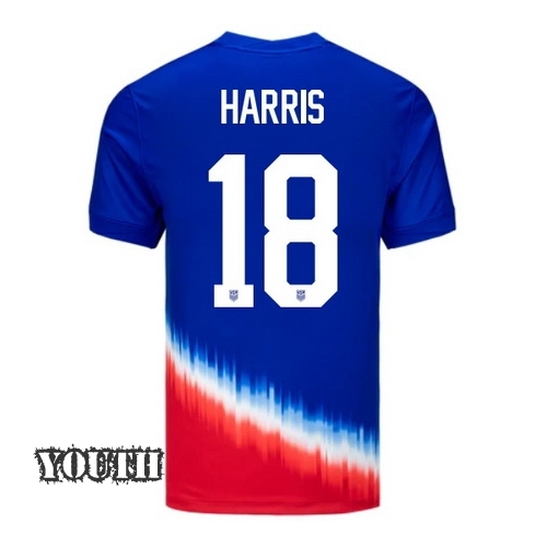 USA Ashlyn Harris 2024 Away Youth Stadium Soccer Jersey