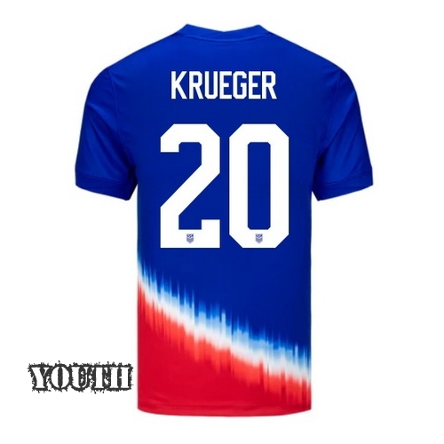 USA Casey Krueger 2024 Away Youth Stadium Soccer Jersey