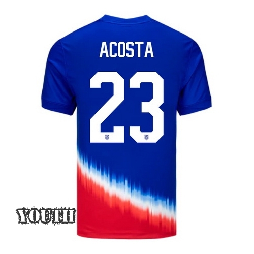 USA Kellyn Acosta 2024 Away Youth Stadium Soccer Jersey