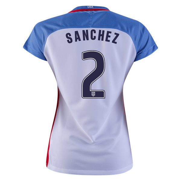 2016/2017 Ashley Sanchez Stadium Home Jersey USA Soccer #2 - Click Image to Close