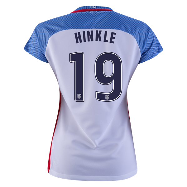 2016/2017 Jaelene Hinkle Stadium Home Jersey USA Soccer #19 - Click Image to Close