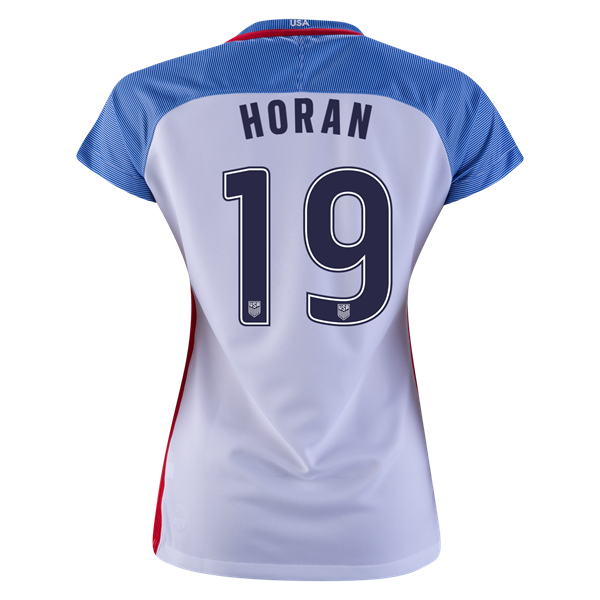 2016/2017 Lindsey Horan Stadium Home Jersey USA Soccer #19 - Click Image to Close