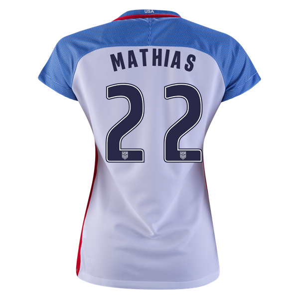 2016/2017 Merritt Mathias Stadium Home Jersey USA Soccer #22 - Click Image to Close