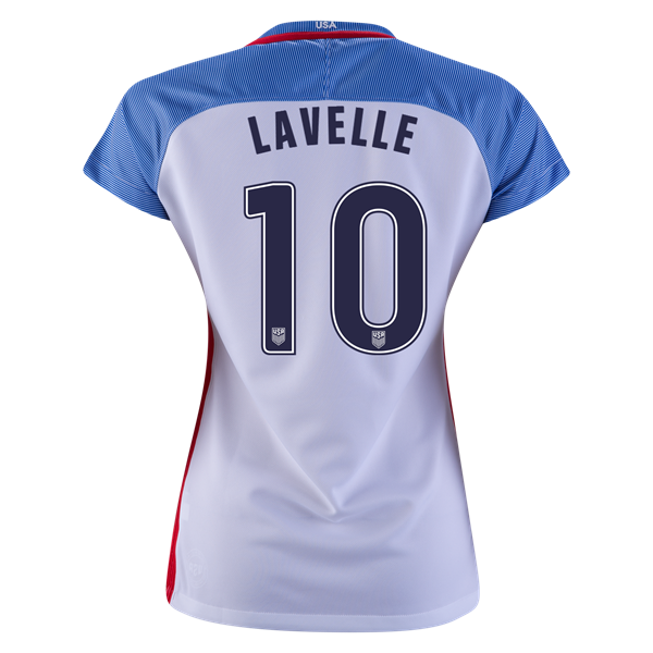 2016/2017 Rose Lavelle Stadium Home Jersey USA Soccer #10 - Click Image to Close