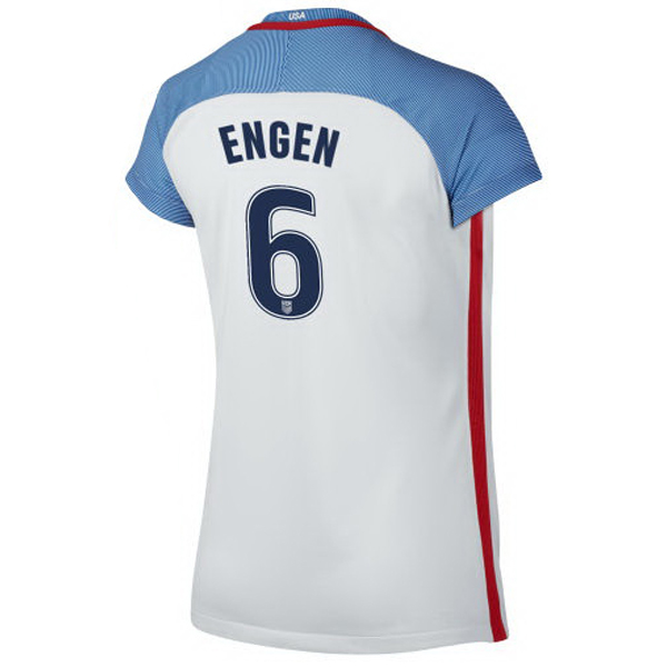 2016/2017 Whitney Engen Stadium Home Jersey USA Soccer #6 - Click Image to Close